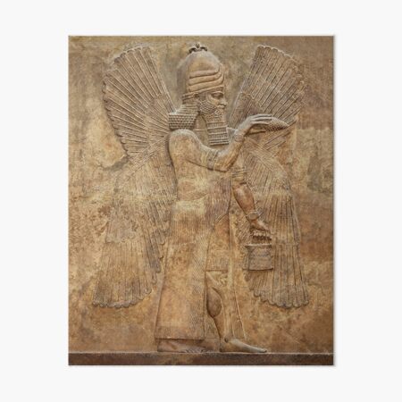 Assyrian Winged Genie/Apkallu (Palace of King Sargon II) Babylon/Sumerian/Anunnaki Art Board Print