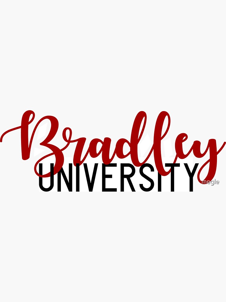 "Bradley University" Sticker for Sale by megle Redbubble