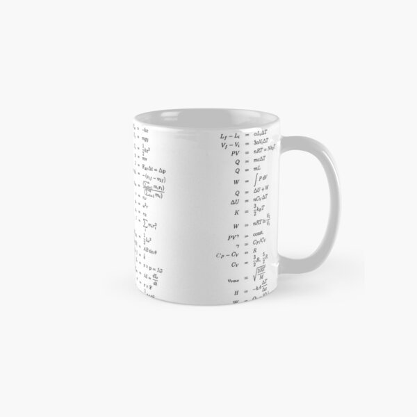#Physics #Formula #Set, #length, distance, height, area, volume, time, speed, velocity, area rate, diffusion coefficient Classic Mug