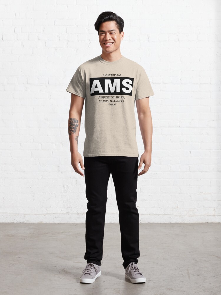 Classic T-Shirt, Amsterdam Airport AMS designed and sold by AvGeekCentral