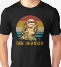 Ben Drankin 4. Juli Vintage Merica patriotischen Unabhängigkeitstag Slim Fit T-Shirt