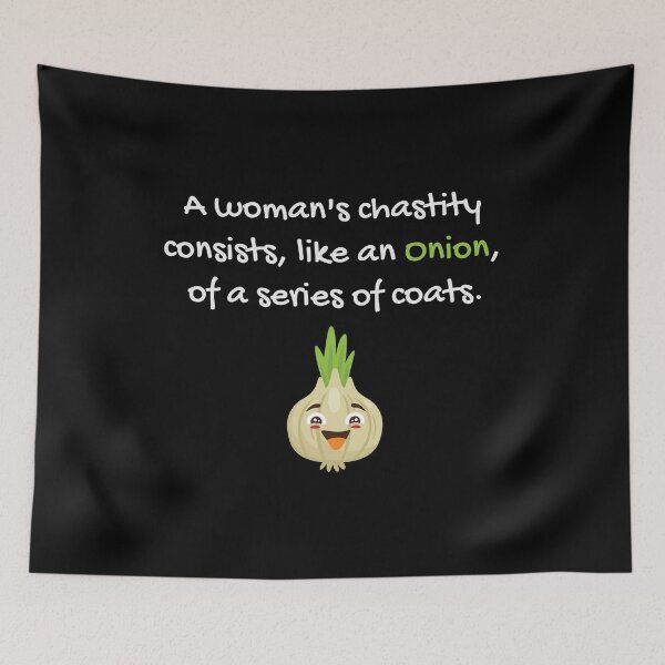 Item preview, A Woman's Chastity Like An Onion Vegetable Shirt Funny Gift Tee designed and sold by haselshirt.