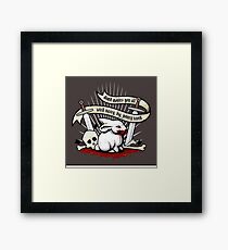 The Rabbit of Caerbannog Framed Print
