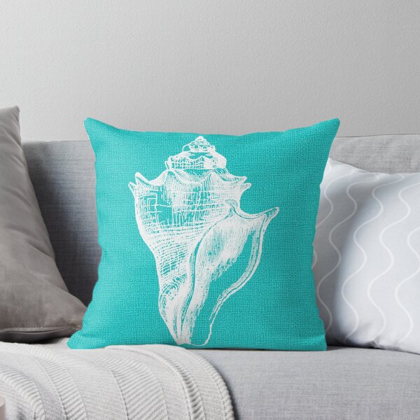 Item preview, Aqua Blue with White Seashell designed and sold by Greenbaby.