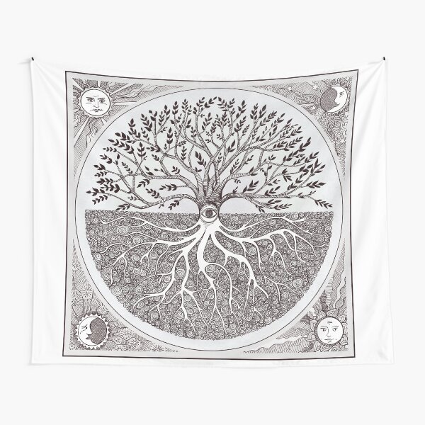 As above, so below- a tree of life Tapestry