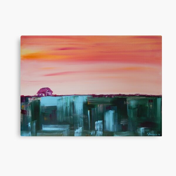 Quiet Mornings Semi-Abstract Landscape Canvas Print