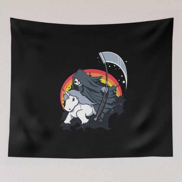 Item preview, Funny Unicorn Halloween print - Unicorn Death designed and sold by Pummli.