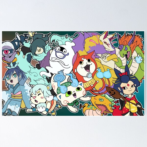 Yokai Watch rainbow Art Board Print for Sale by tomotomo