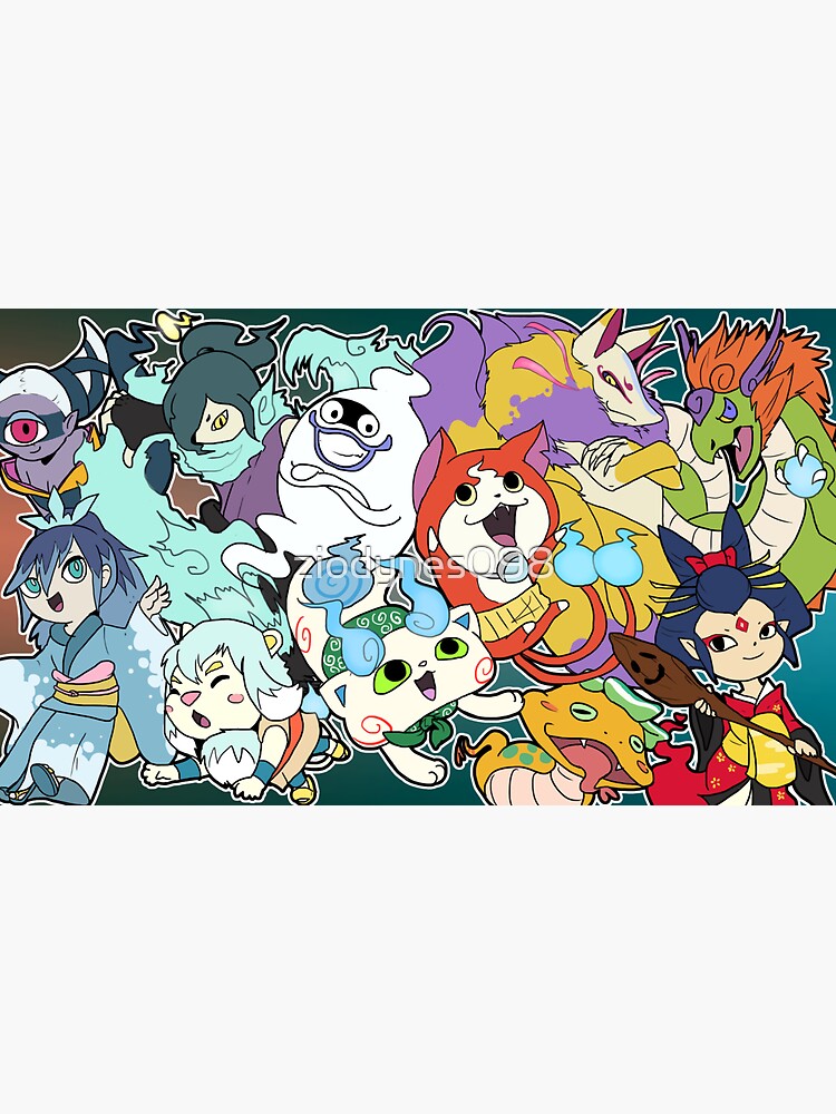 Yo-Kai Watch Stickers Yokai Watch Poster by Amanomoon