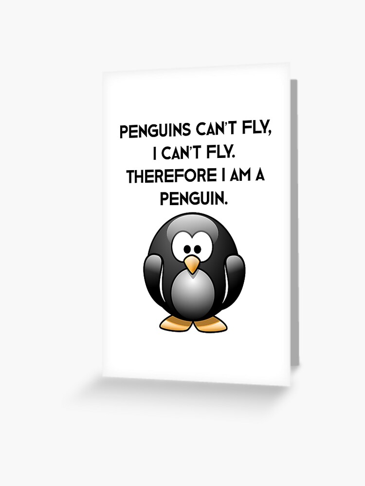 African Proverb Grußkarte Pinguin