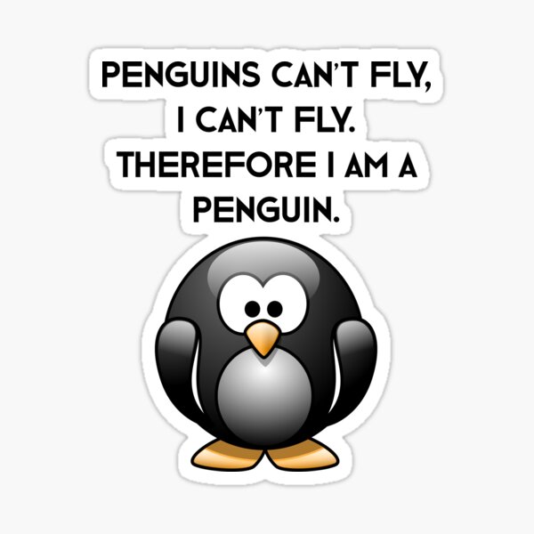 Item preview, Cute Penguins Can't Fly Funny Penguin designed and sold by lisaamakye.