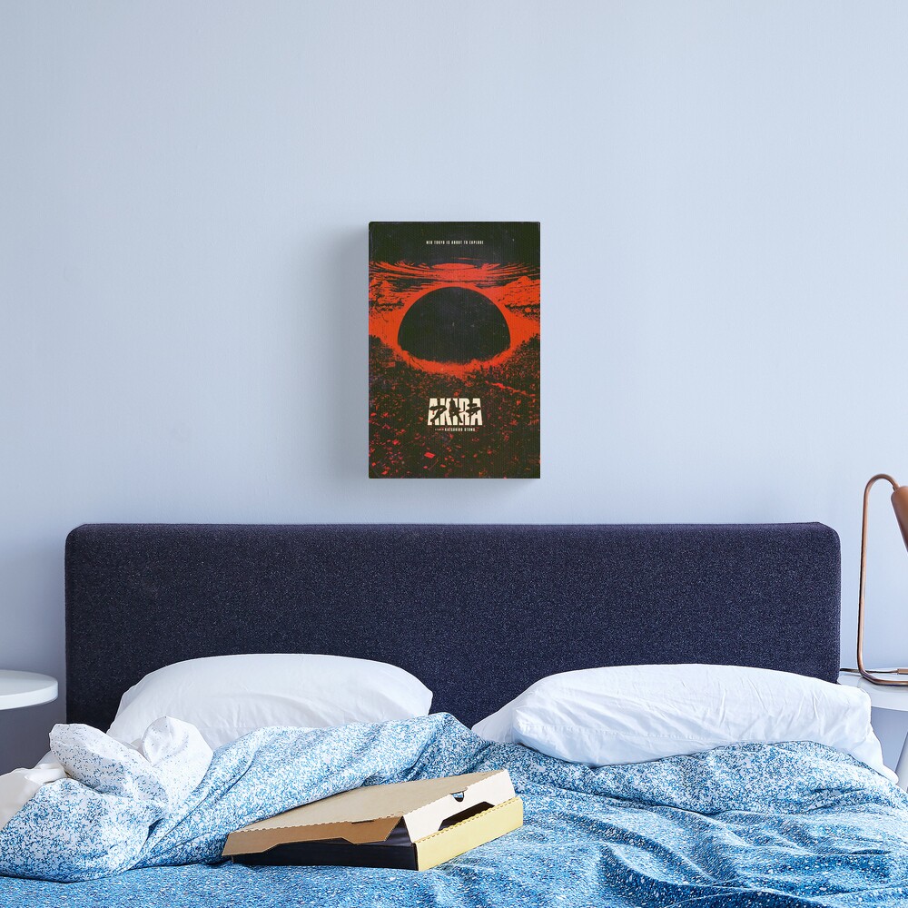 Akira cyberpunk city explosion poster Canvas Print