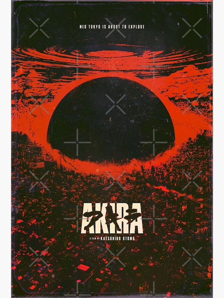 Akira cyberpunk city explosion poster by zerplin