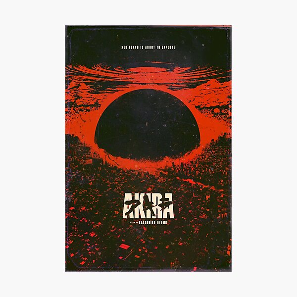 Akira cyberpunk city explosion poster Photographic Print