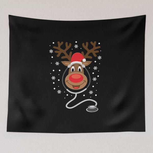 Item preview, Christmas Tree Xmas Nurse Reindeer Santa Snow Holiday Gift designed and sold by haselshirt.