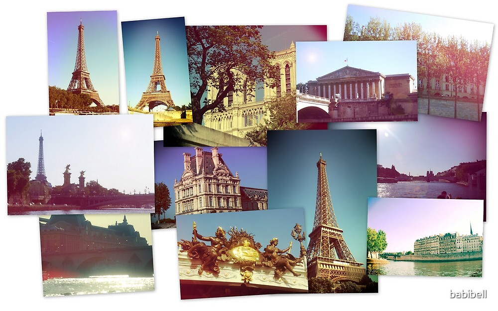 "Vintage Paris Collage" by babibell Redbubble