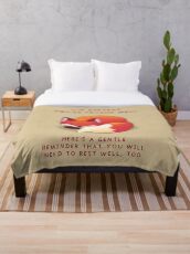 "It's Evident You've Fought Well" Sleepy Fox Throw Blanket