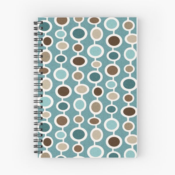 Item preview, Mid Century Modern Geometric Circle Atomic Art Print 1 - Blue Brown  designed and sold by Elsy's Art.