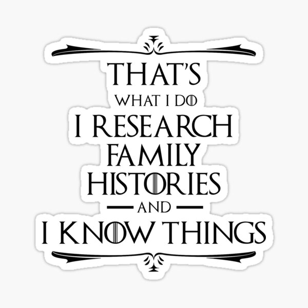 Genealogy Stickers for Sale