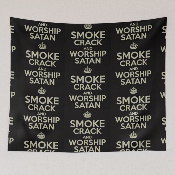 Item preview, Smoke Crack & Worship Satan designed and sold by rcmarble.