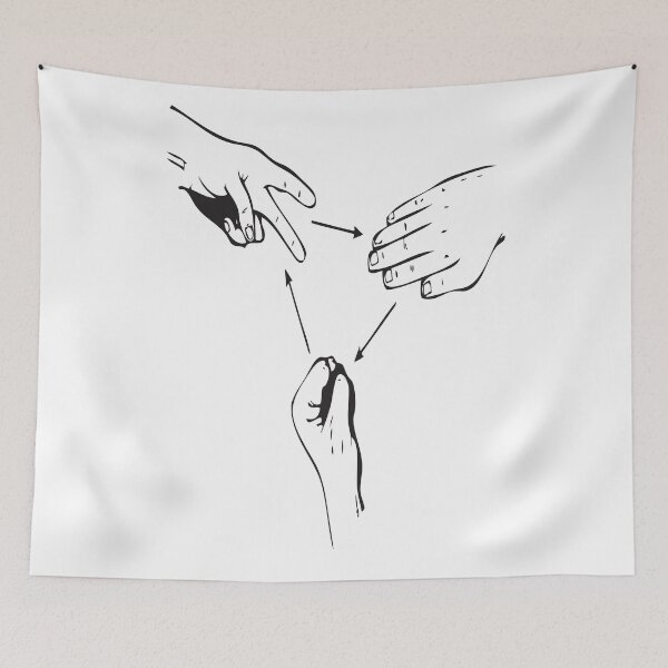 Item preview, ROCK PAPER SCISSORS Vintage Art designed and sold by Bruce ALMIGHTY Baker.
