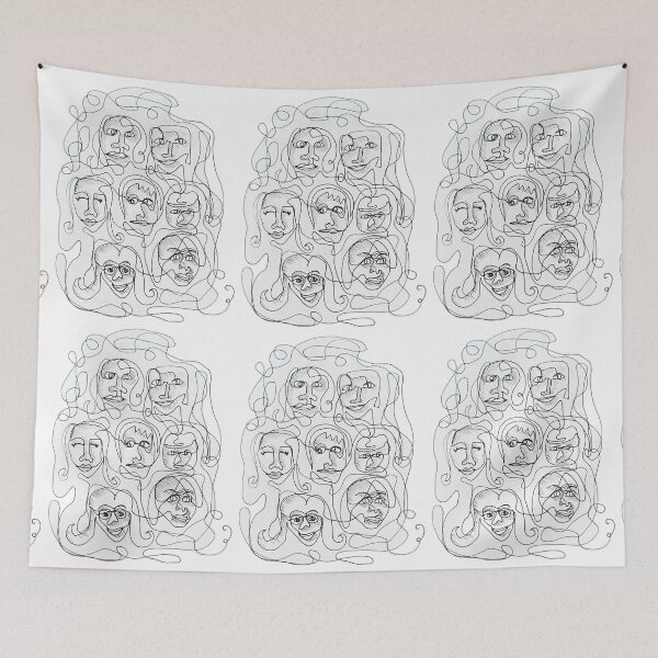 Item preview, Faces Line Drawing designed and sold by to-mara.
