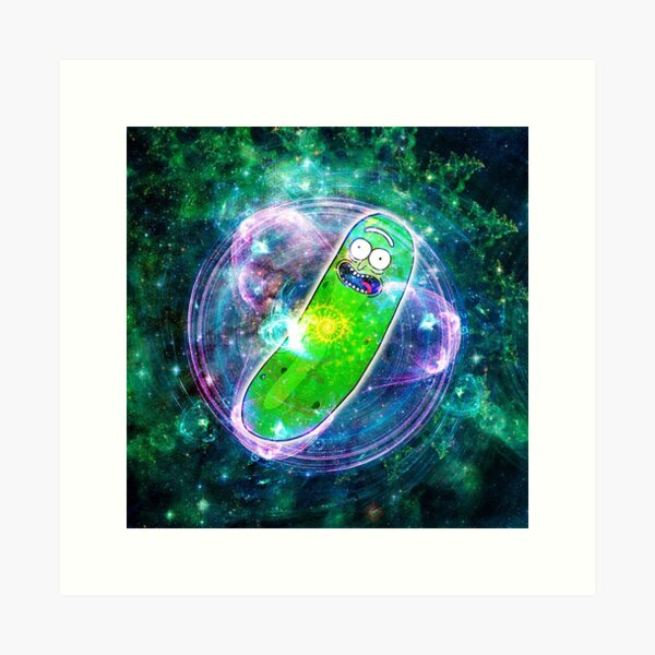 Pickle Rick in Space | Rick and Morty | Flower of Life Art Print