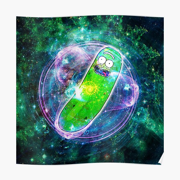 Pickle Rick in Space | Rick and Morty | Flower of Life Poster