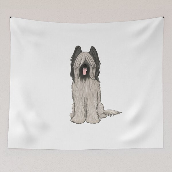 Item preview, Briard Cartoon Dog with Long Bangs designed and sold by Jenn Inashvili.