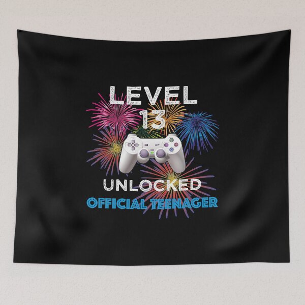 Item preview, Level 13 Unlocked Official Teenager Birthday designed and sold by Cat Lady Designs.