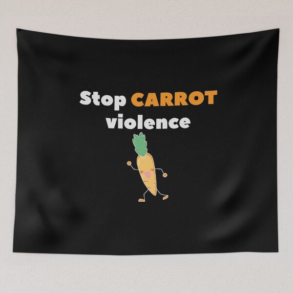 Item preview, Carrot Shirt Stop Carrot Violence Vegan Gift Tee designed and sold by haselshirt.