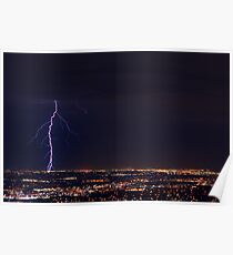 Lightning in West Jordan Poster