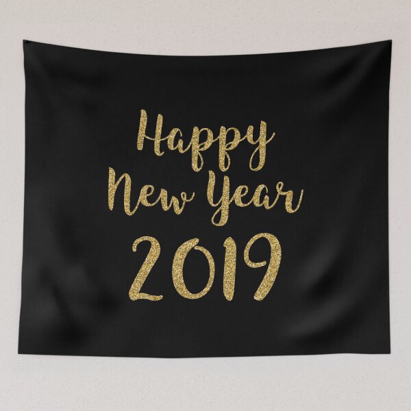 Item preview, Happy New Year Welcome 2019 Sparkly Gold New Year's Eve Gift designed and sold by haselshirt.
