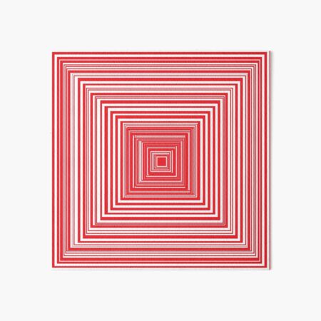 Grid of nested red squares Art Board Print