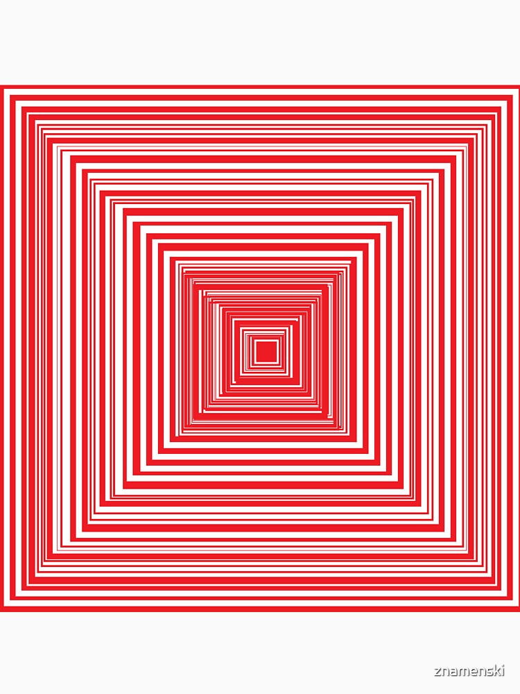 Grid of nested red squares by znamenski