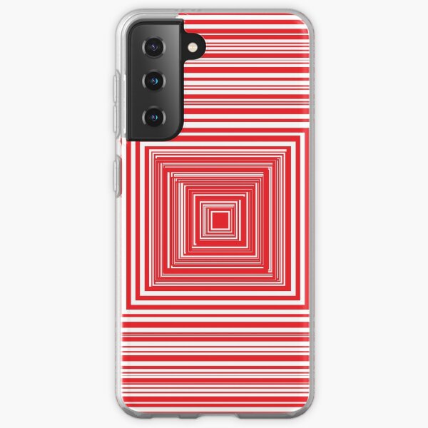 Grid of nested red squares Samsung Galaxy Soft Case