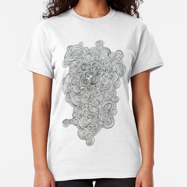 3D Printed T-Shirts Yellow Blue and Green Pastel Floral of Spirals Swirls Doodles Short Sleeve Tops Tees