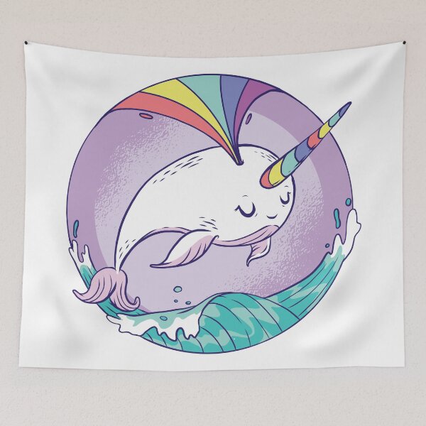 Item preview, Narwhal baby with rainbow. designed and sold by emphatic.