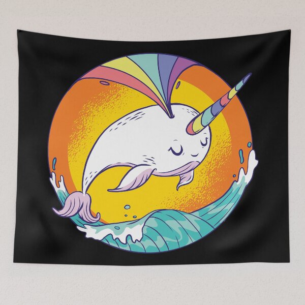 Item preview, Narwhal baby with rainbow. designed and sold by emphatic.