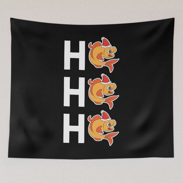 Item preview, Funny Christmas Xmas Santa Fish Ho Ho Ho Holiday Gift Idea designed and sold by haselshirt.