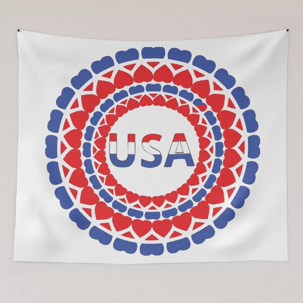 Item preview, USA HEARTS Vintage Art designed and sold by Bruce ALMIGHTY Baker.