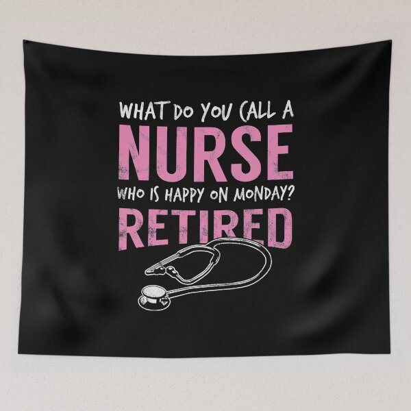 Item preview, Retired Nurse Happy On Monday Retirement Gift Idea designed and sold by haselshirt.