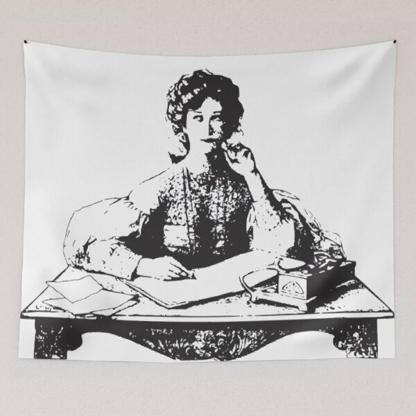 Item preview, WOMAN THINKING Vintage Art designed and sold by Bruce ALMIGHTY Baker.