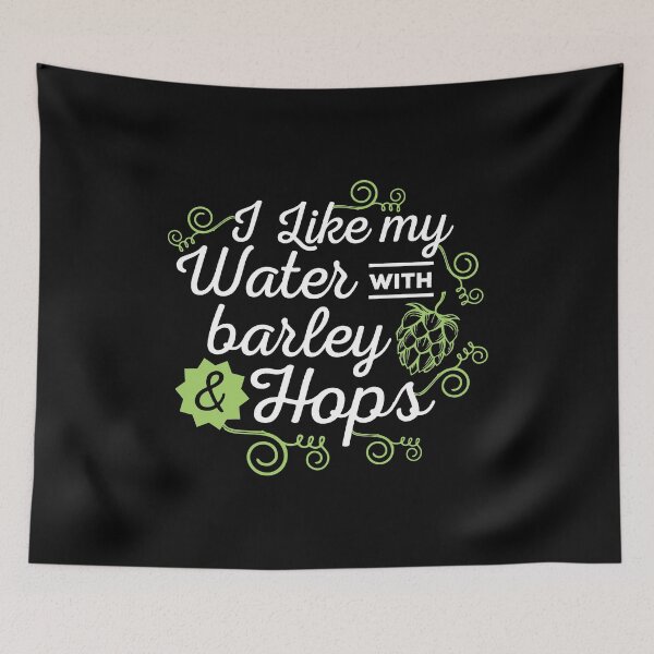 Item preview, Beer Lover I Like My Water With Barley And Hops Gift Idea designed and sold by haselshirt.