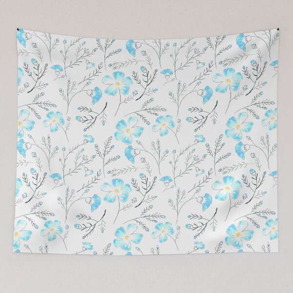 Item preview, Blue Flax Flowers designed and sold by PopwheelArt.