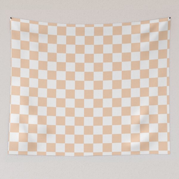 Item preview, Peach + White Checkerboard designed and sold by ravcnclaw.