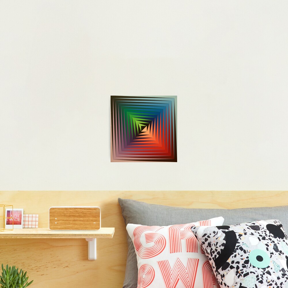 Victor #Vasarely, was a Hungarian-French #artist, who is widely accepted as a #grandfather and leader of the #OpArt movement Photographic Print