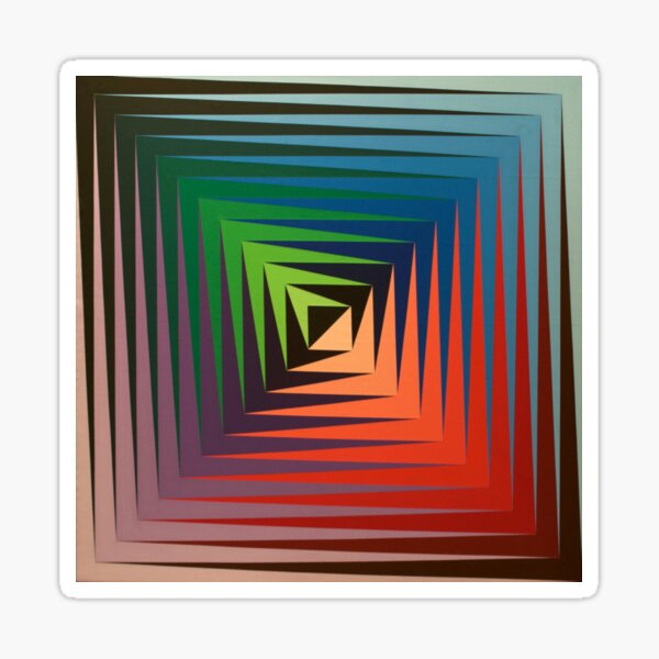 Victor #Vasarely, was a Hungarian-French #artist, who is widely accepted as a #grandfather and leader of the #OpArt movement Sticker