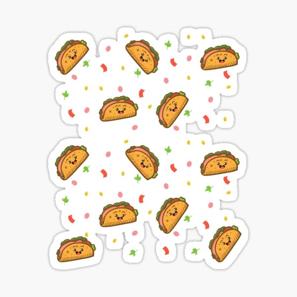 Its Raining Tacos Stickers Redbubble - kawaii tacos roblox