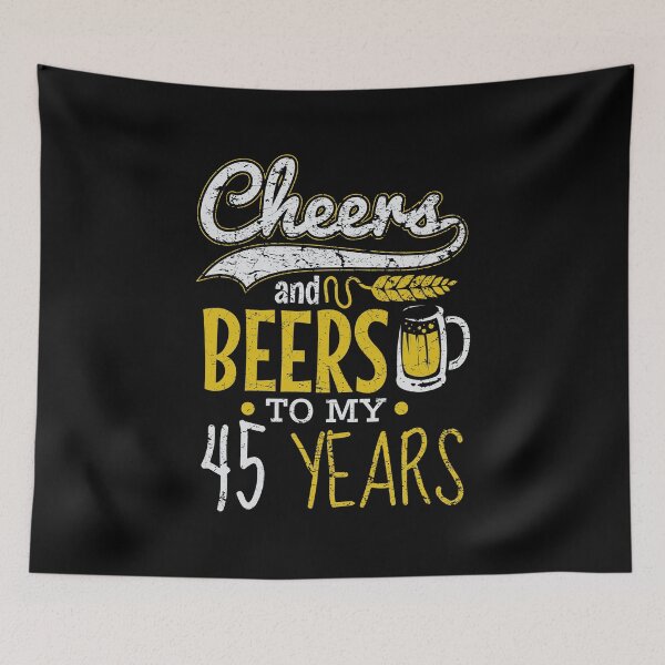 Item preview, Cheers and Beers 45th Birthday Gift Idea designed and sold by haselshirt.
